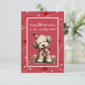 くまの1歳の誕生日おめでとう 招待状 (スタンド正面)