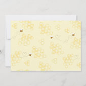 くまの1歳の誕生日写真 招待状 (裏面)