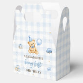 くまの1歳の誕生日 ブルーバルーン フェイバーボックス (オープン)