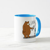くまは人に魚を与えます マグカップ (正面右)