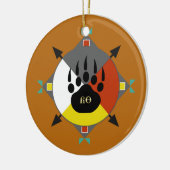 くまは私の兄弟のチェロキーオーナメントです セラミックオーナメント (左)