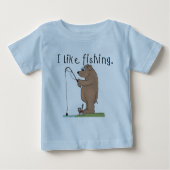 くまはI採取のTシャツおよびギフトを好みます ベビーTシャツ (正面)