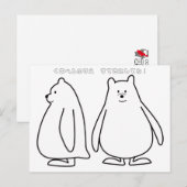 くまぺんぬりえ インビテーションポストカード (正面/裏面)