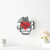 くまぺん らぶ北海道愛の北海道 ラウンド壁時計 (ホーム)