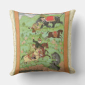 くまを捜しているRajputの王子; mahoutおよび彼のele クッション (裏面)