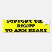 くまを武装させる権利を支えて下さい バンパーステッカー (正面)