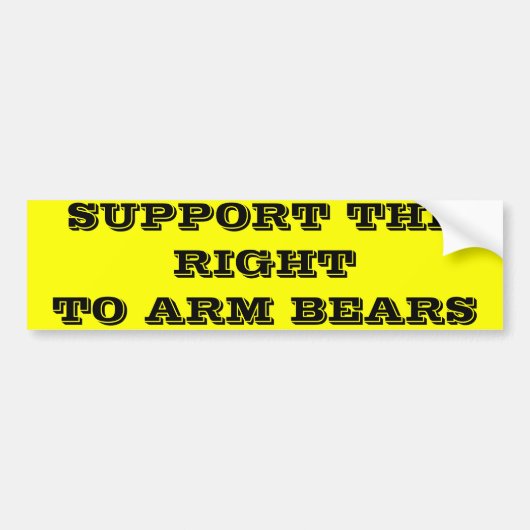 くまを武装させる権利を支えて下さい バンパーステッカー (正面)