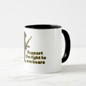 くまを武装させる権利を支えて下さい マグカップ (正面右)