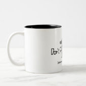 くまを突かないで下さい ツートーンマグカップ (左)