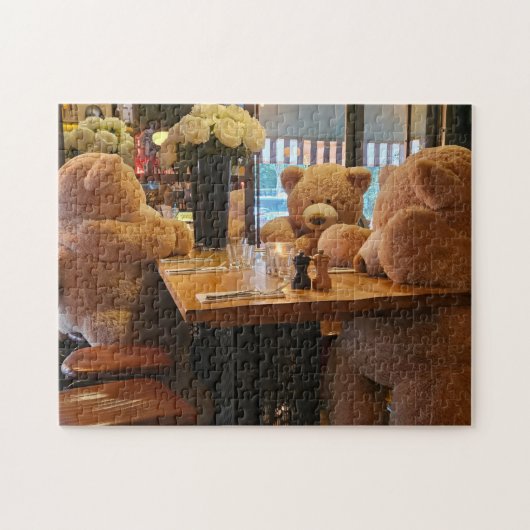くまカフェ パズル、11" x 14"、252ピース ジグソーパズル (横)