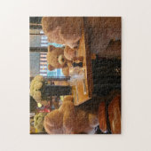 くまカフェ パズル、11" x 14"、252ピース ジグソーパズル (縦)