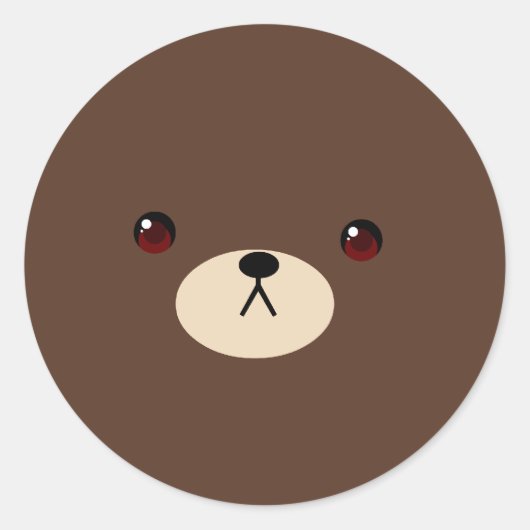 くまシール ラウンドシール (正面)