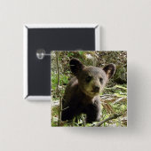 くまボタンを望んで下さい 缶バッジ (正面&裏面)