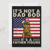 くまレトロ だらしない体型じゃなくてパパの風格だよ U 招待状 (裏面)