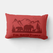 くまロッジの装飾の枕(個人化して下さい) ランバークッション (裏面)