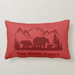 くまロッジの装飾の枕(個人化して下さい) ランバークッション