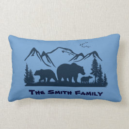 くまロッジの装飾の枕(個人化して下さい) ランバークッション