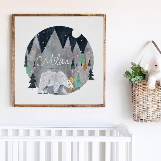 くま冬山月 ポスター