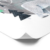 くま冬山月 ポスター (角)