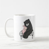くま及びバニーのマグのかわいいくまおよびバニー愛マグ コーヒーマグカップ (左)