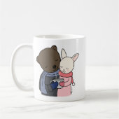 くま及びバニーのマグのかわいいカップルの彼女のためのかわいいマグのギフト コーヒーマグカップ (左)