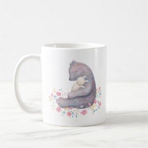 くま及びバニーのマグのくまおよびウサギは芸術のマグを愛します コーヒーマグカップ