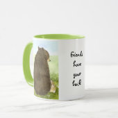 くま及びバニー-友人にあなたの背部があります! マグ (正面左)