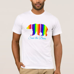 くま大きく陽気なくまのプライドのユーモアを救って下さい Tシャツ