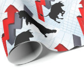 くま対雄牛の株式市場の概念 ラッピングペーパー (ロールコーナー)