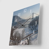 くま山橋 スクエア壁時計 (傾斜)