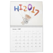 くま帽子2017のカレンダー カレンダー (1月 2027)