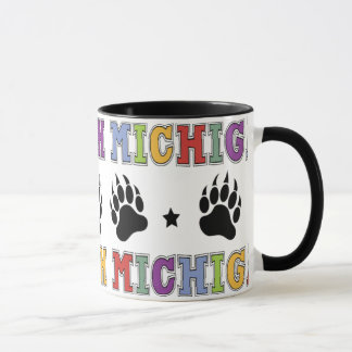くま爪が付いているミシガン州の北のマグの上のカラフル マグカップ
