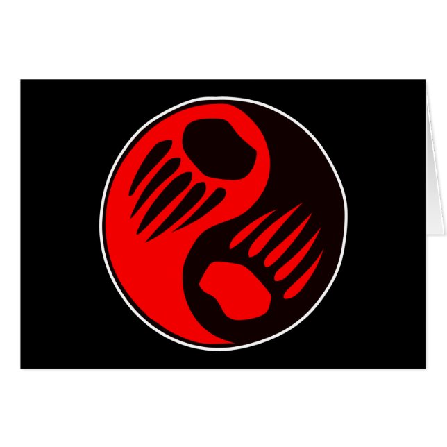 くま爪の陰陽の黒 (正面横)