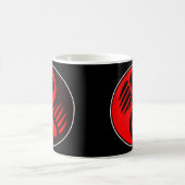 くま爪の陰陽の黒 コーヒーマグカップ (中央)