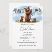 くま特別な瞬間 お母さんの愛 招待状 (正面/裏面)