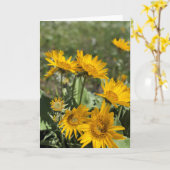 くま足山 カード (黄色い花)