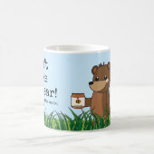 "くま"の眠いかわいいくまwの蜂蜜突かないで下さい コーヒーマグカップ (中央)