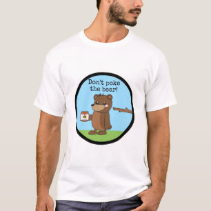 "くま"の眠いかわいいくまwの蜂蜜突かないで下さい tシャツ