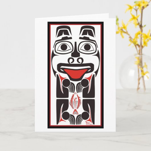 くま カード (黄色い花)