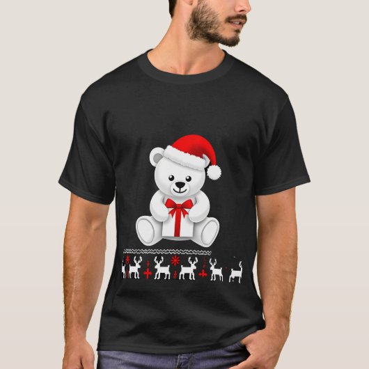 くま クリスマス クリスマス (2) Tシャツ (正面)