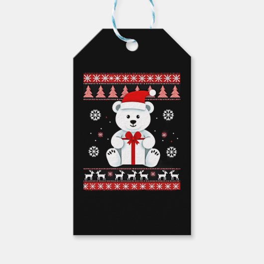 くま クリスマス クリスマス (5) ギフトタグ (正面)
