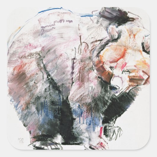 くま スクエアシール (正面)