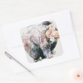 くま スクエアシール (封筒)