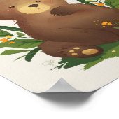 くま ・ 森の動物 勇気を持って イラスト ポスター (角)