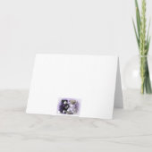 くま-紫色からのパーソナライズな結婚式の花束 カード (裏面)