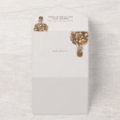 くま, 茶色の風船, 気球, ベビーシャワー オールインワン招待状 (外側)