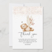 くま&蜂のファーストバースデー サンキューカード (正面)