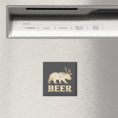 くま+鹿+ヴィンテージ+ビール マグネット (インサイチュ (食洗機))