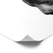 くま 黒 白 キャビン ぬいぐらむ 写真 ポスター (角)