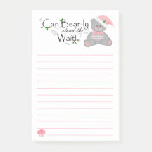 くまlyは待っていますクリスマスのリストのポスト・イットをできます